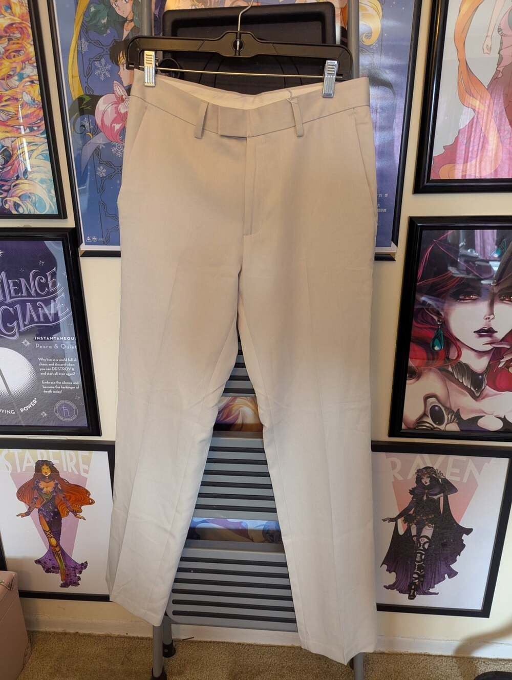 Kenneth Cole Reaction Beige Pleated Pants Sz 30x32